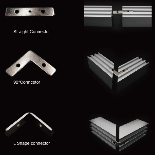 LED Strip Chanel Connectors For Aluminum Channel Installation
